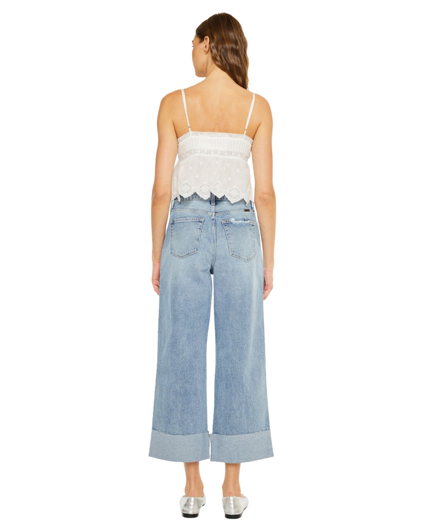 Women's Alfie 90's Cropped Wide Leg Jeans