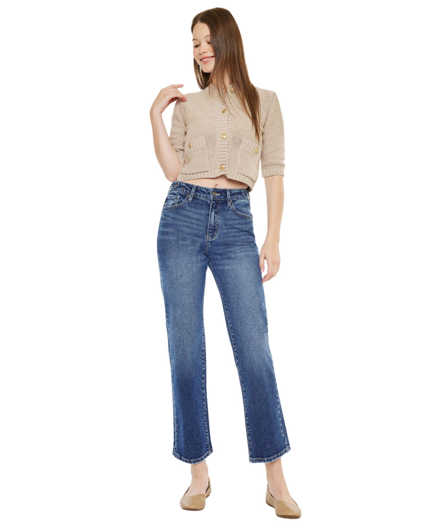 Women's Ashley High Rise True Straight Jeans