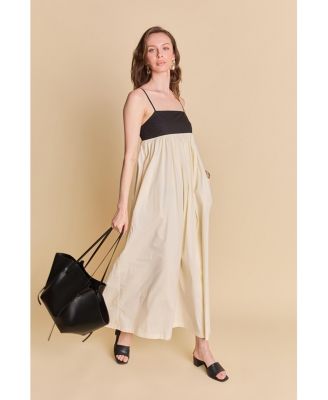 Women's Colorblock Sleeveless Maxi Dress