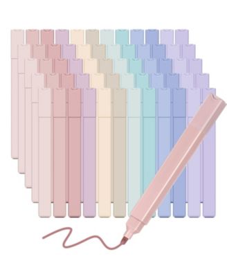 Pastel Highlighters No Bleed Chisel Tip Marker Set Pack of 60
