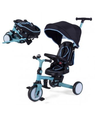 Toddler Tricycle 8-in-1 with Push Handle and Canopy