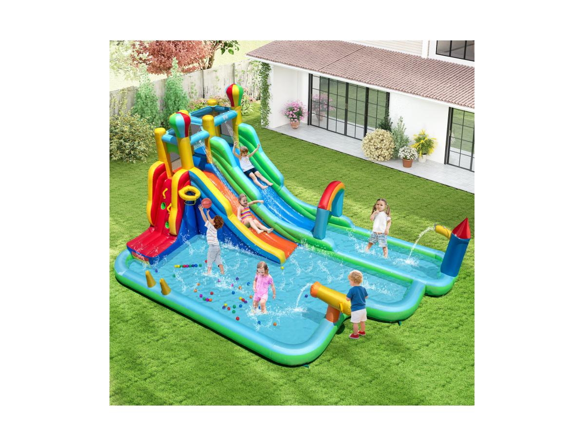 Slickblue Kids Giant Bounce House Water Slide Park with 950W Blower