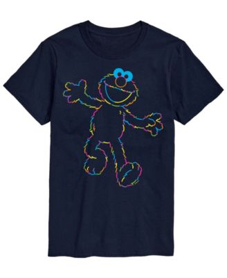 Men's Sesame Street Elmo Rainbow Lineart Short-Sleeve Graphic T-Shirt