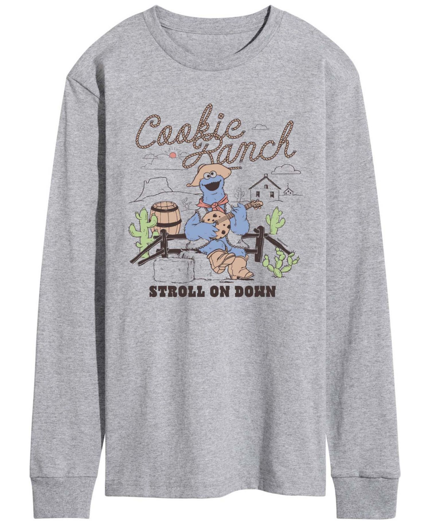 Men's Sesame Street Cookie Ranch Long-Sleeve Graphic T-Shirt