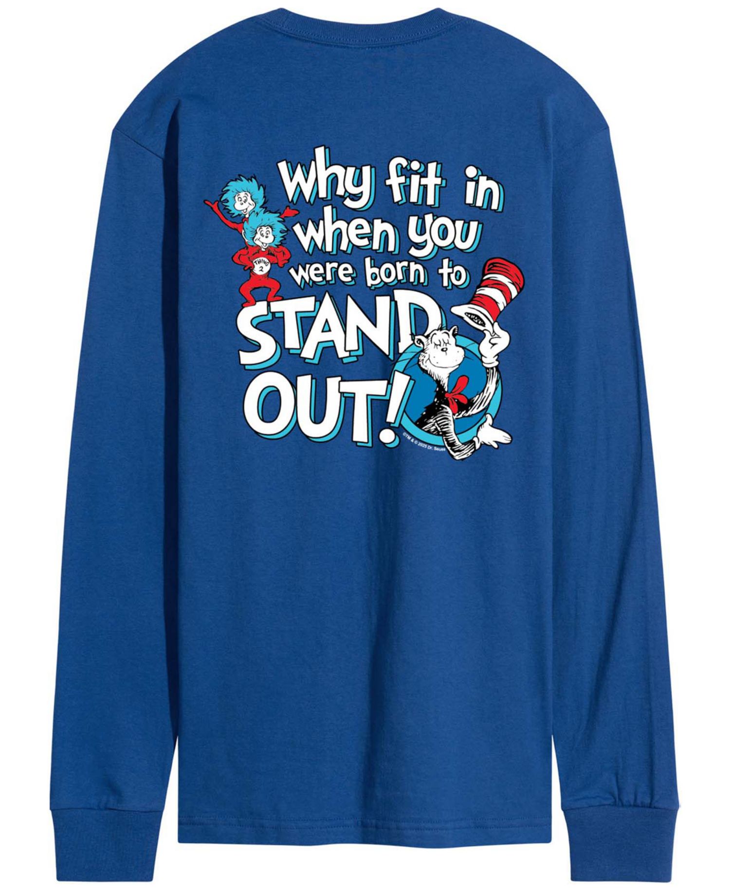 Men's Dr. Seuss Cat In The Hat Stand Out Long-Sleeve Graphic T-Shirt
