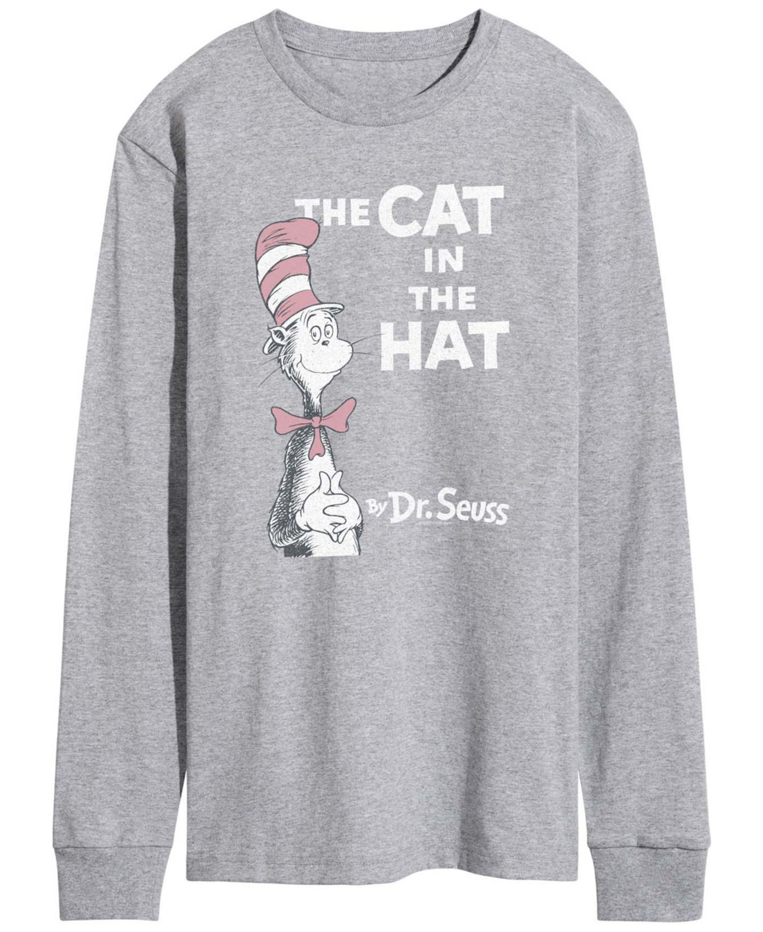 Men's Dr. Seuss Cat In Hat Vintage Faded Long-Sleeve Graphic T-Shirt