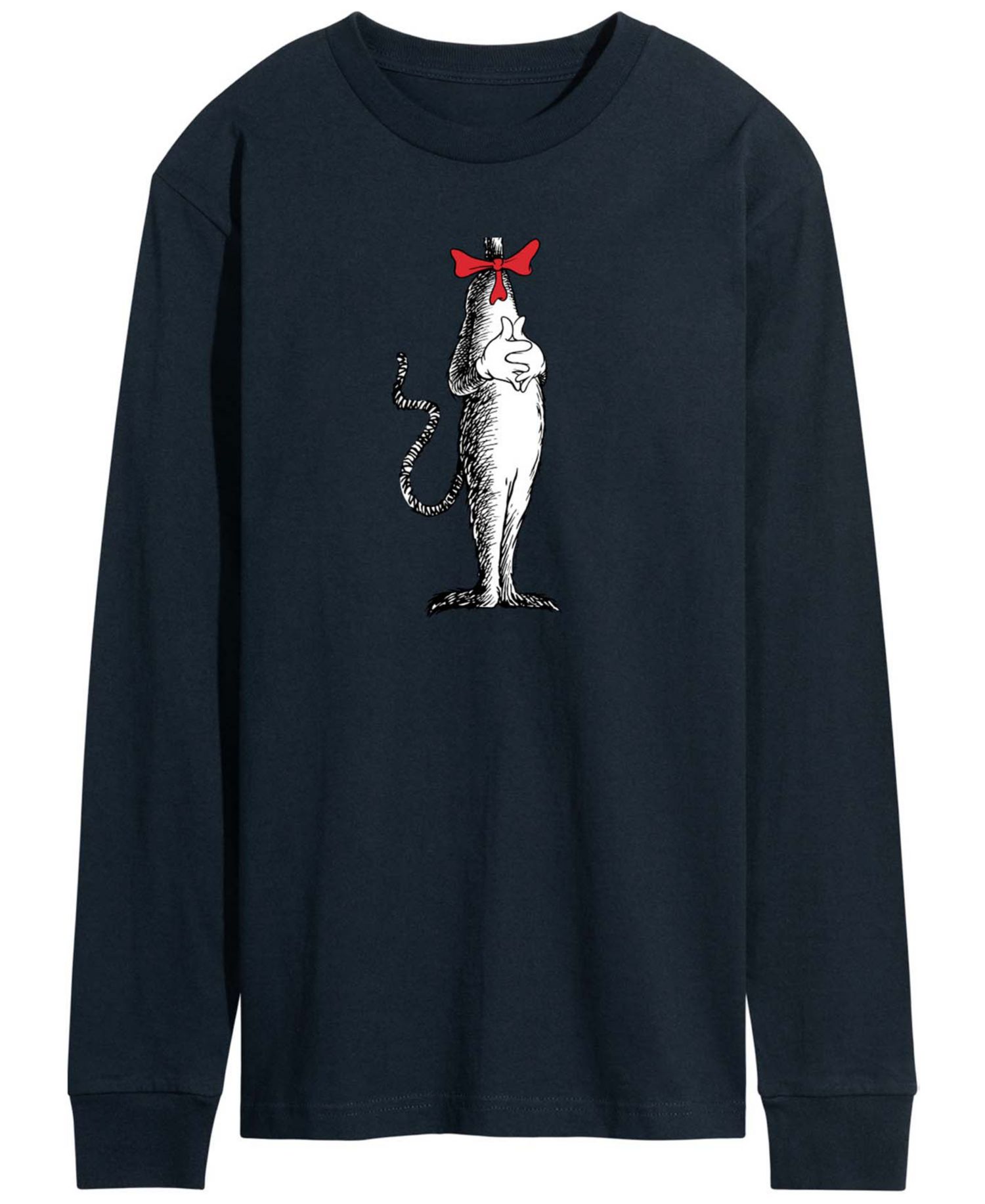 Men's Dr. Seuss Cat In The Hat Costume Long-Sleeve Graphic T-Shirt
