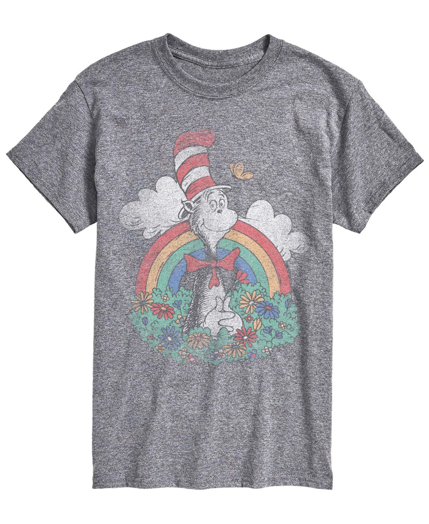 Men's Dr. Seuss Cat In The Hat Spring Vintage Faded Short-Sleeve Graphic T-Shirt