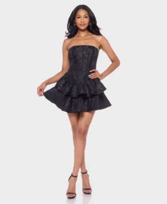 macy's black hoco dress black hoco dress from macys size 7, medium worn once