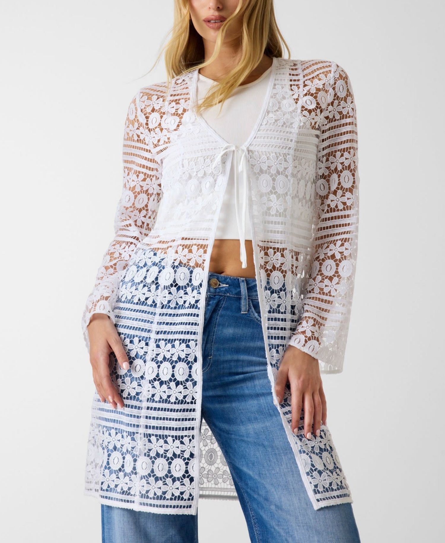 Women's Tasha Long-Sleeve Lace Top