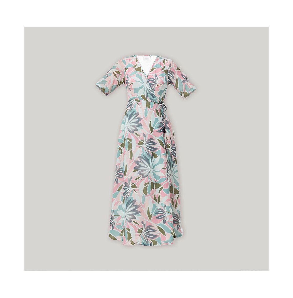 Reistor Women's Floral Print A-Line Wrap Maxi Dress view 8 — MAYCSS fashion products
