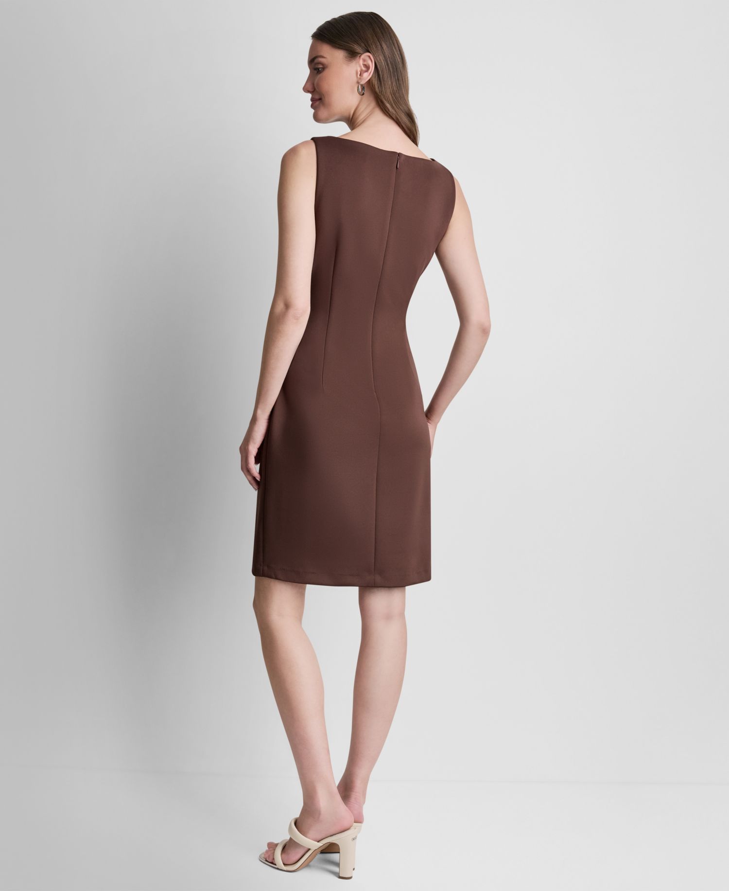 Women's Sleeveless Ruched Sheath Dress