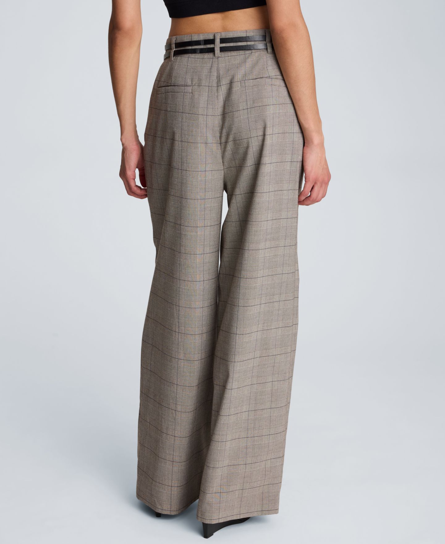 Женские брюки Kenneth Cole Wide-Leg Double Belt, цвет: Песочный рыжевато-коричневый — фото 5