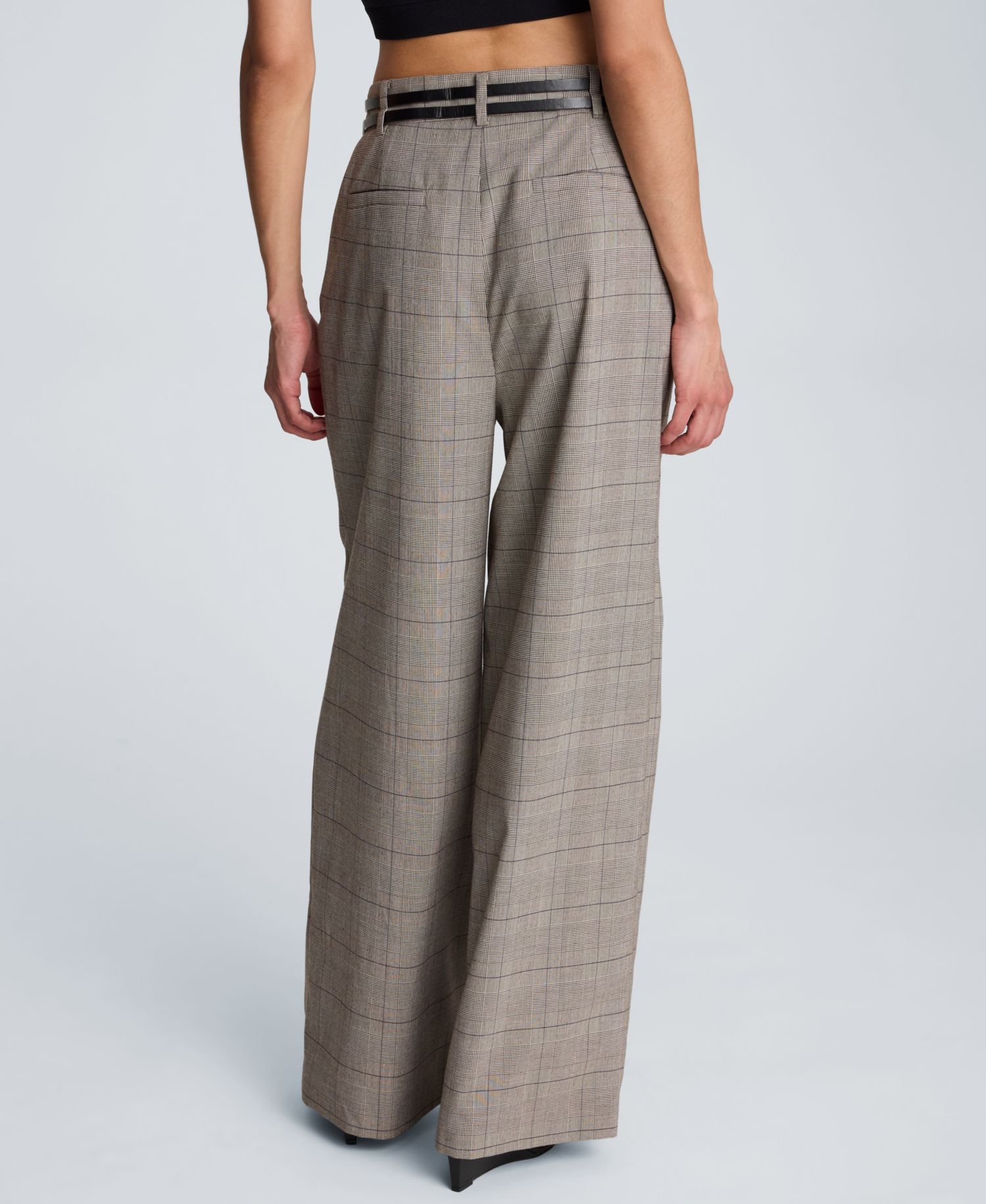 Women's Wide-Leg Double Belt Pants