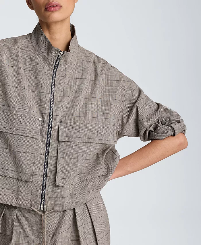 Women's Drawcord Flap Pocket Windbreaker Jacket - thumbnail 5