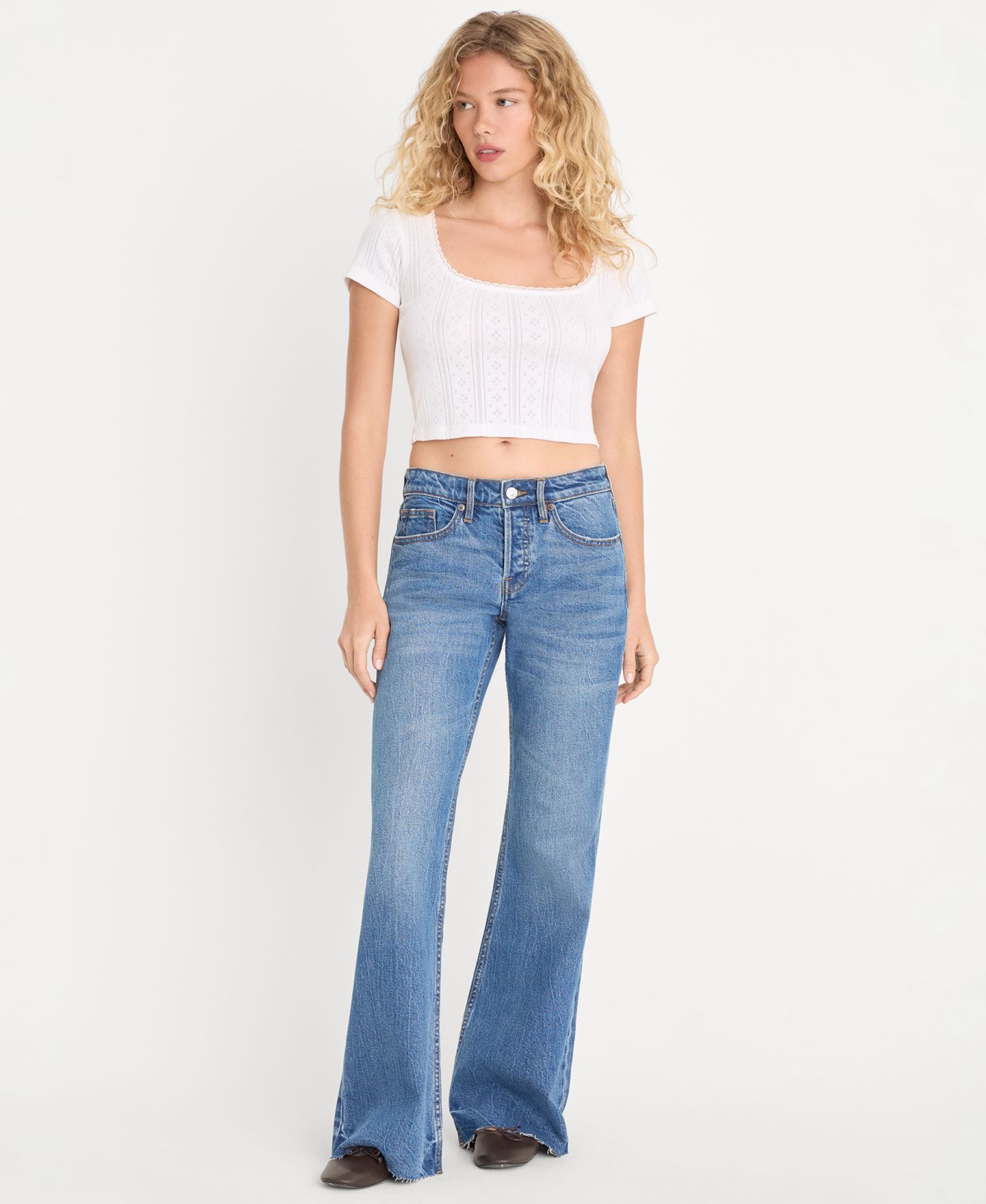 Женские джинсы Good American Vintage Low Relaxed Flare, цвет: Индиго, вариант 1 — фото 1