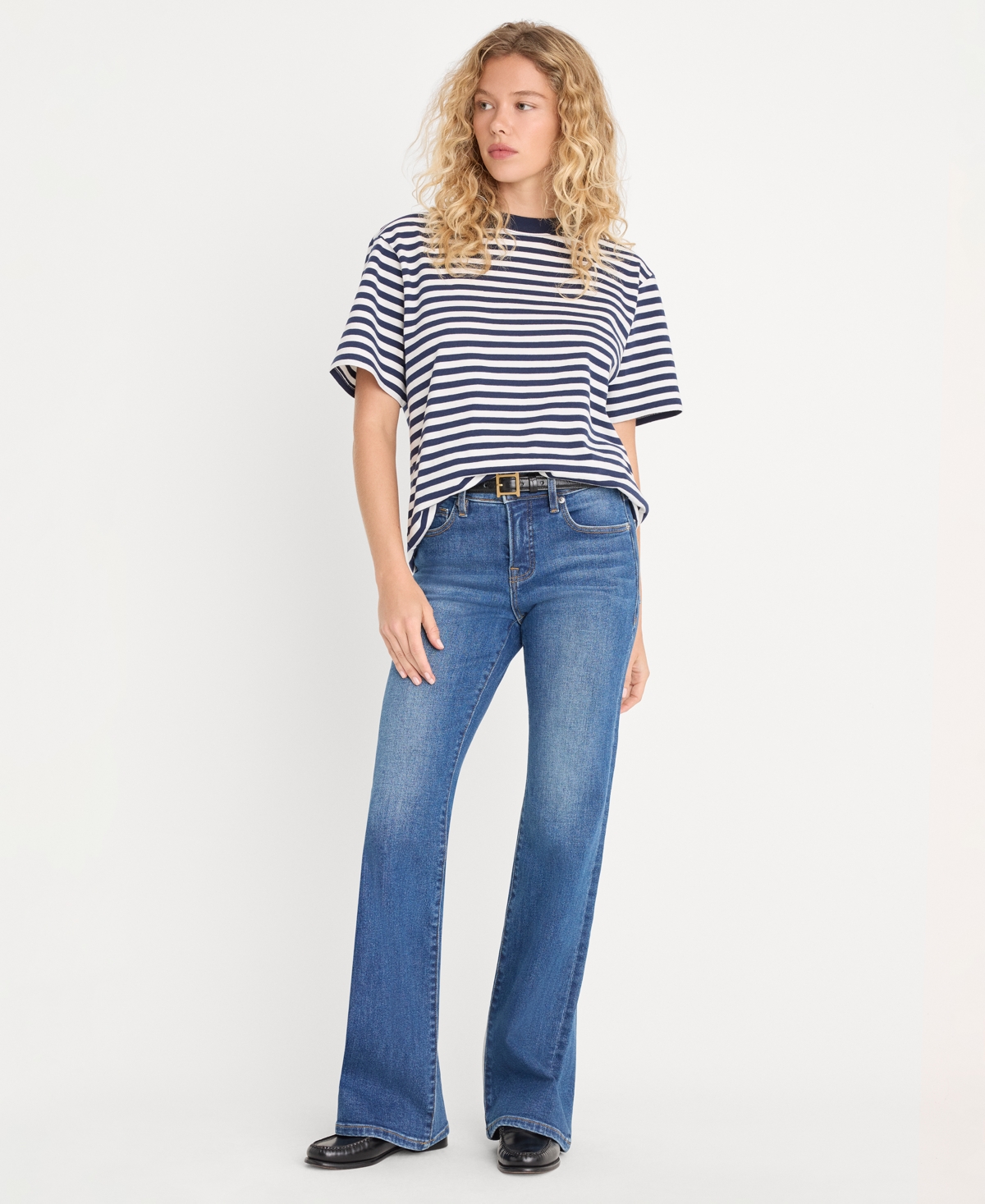 Good American Women's Cotton-Blend Low-Rise Bootcut Jeans