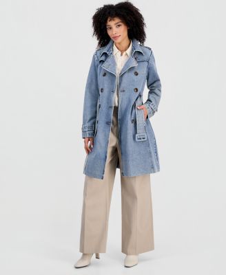 Women's Double-Breasted Denim Trench Coat