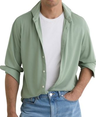 Men's Davaro Regular-Fit Stretch-Modal Cutaway-Collar Shirt