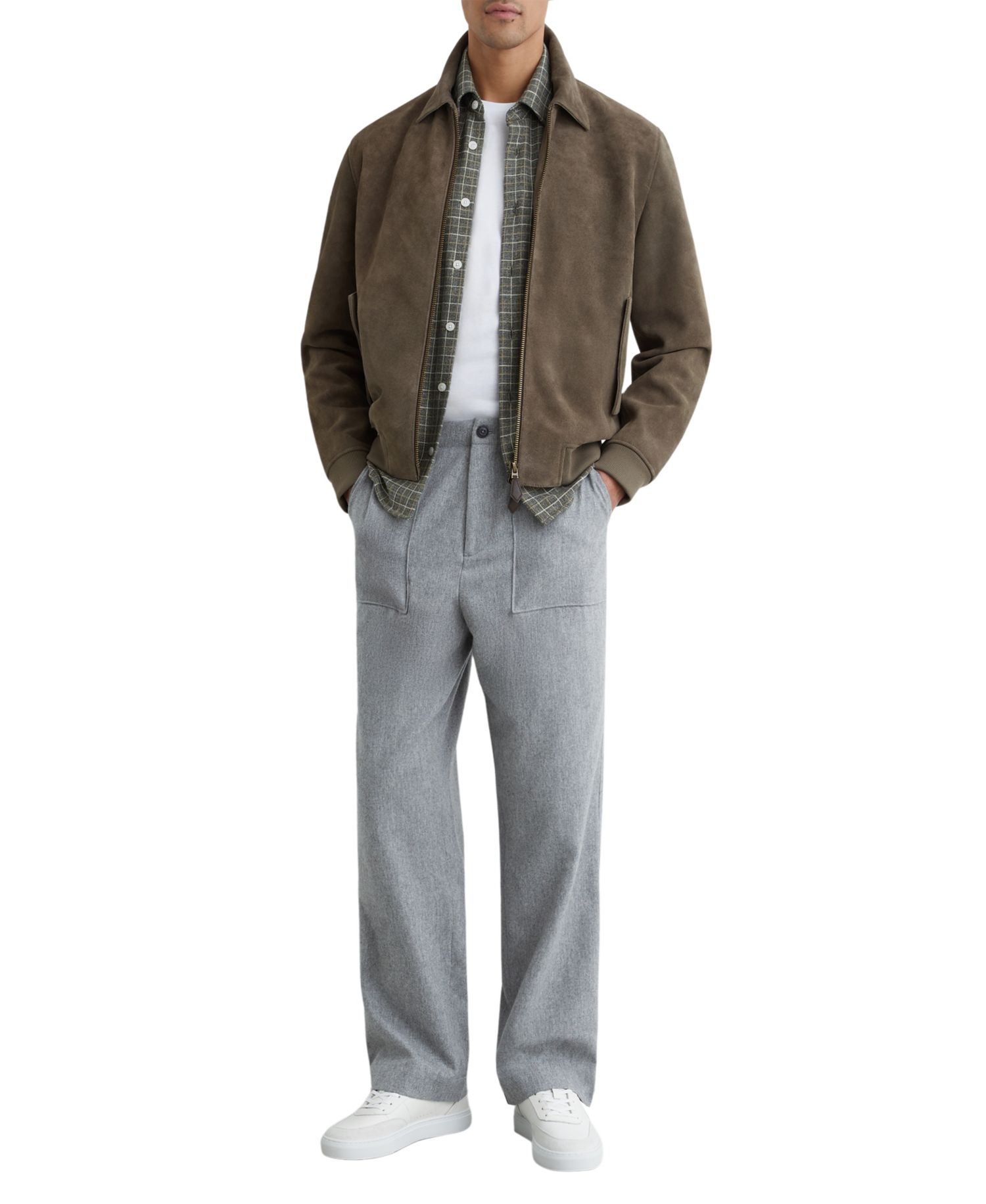 Men's Sainsie Suede Zip-Through Jacket