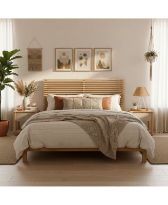 Premium Solid Wood King Bed Frame with Headboard