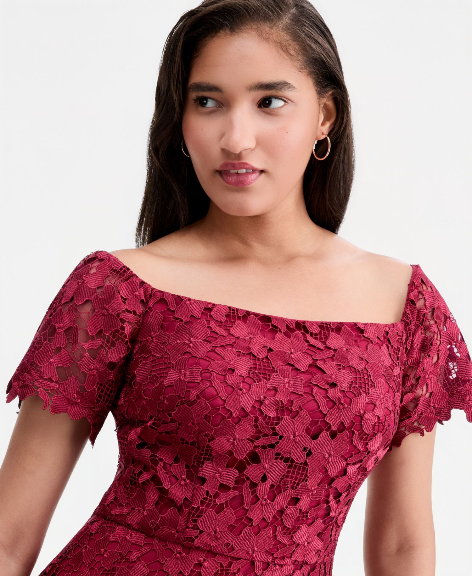 Women's Lace High-Low Ball Gown