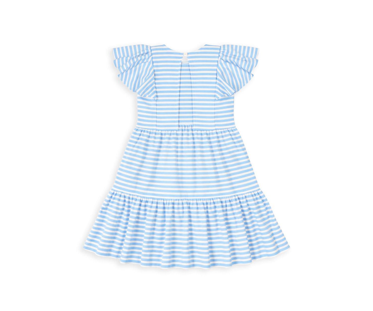 Big Girls Stripe Knit Dress With Heart Cherries