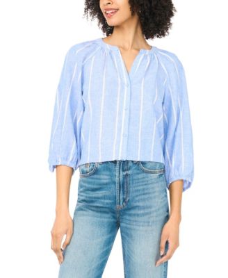 Women's Raglan-Sleeve Button-Down Blouse