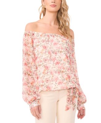 Women's Off-The-Shoulder Printed Blouse