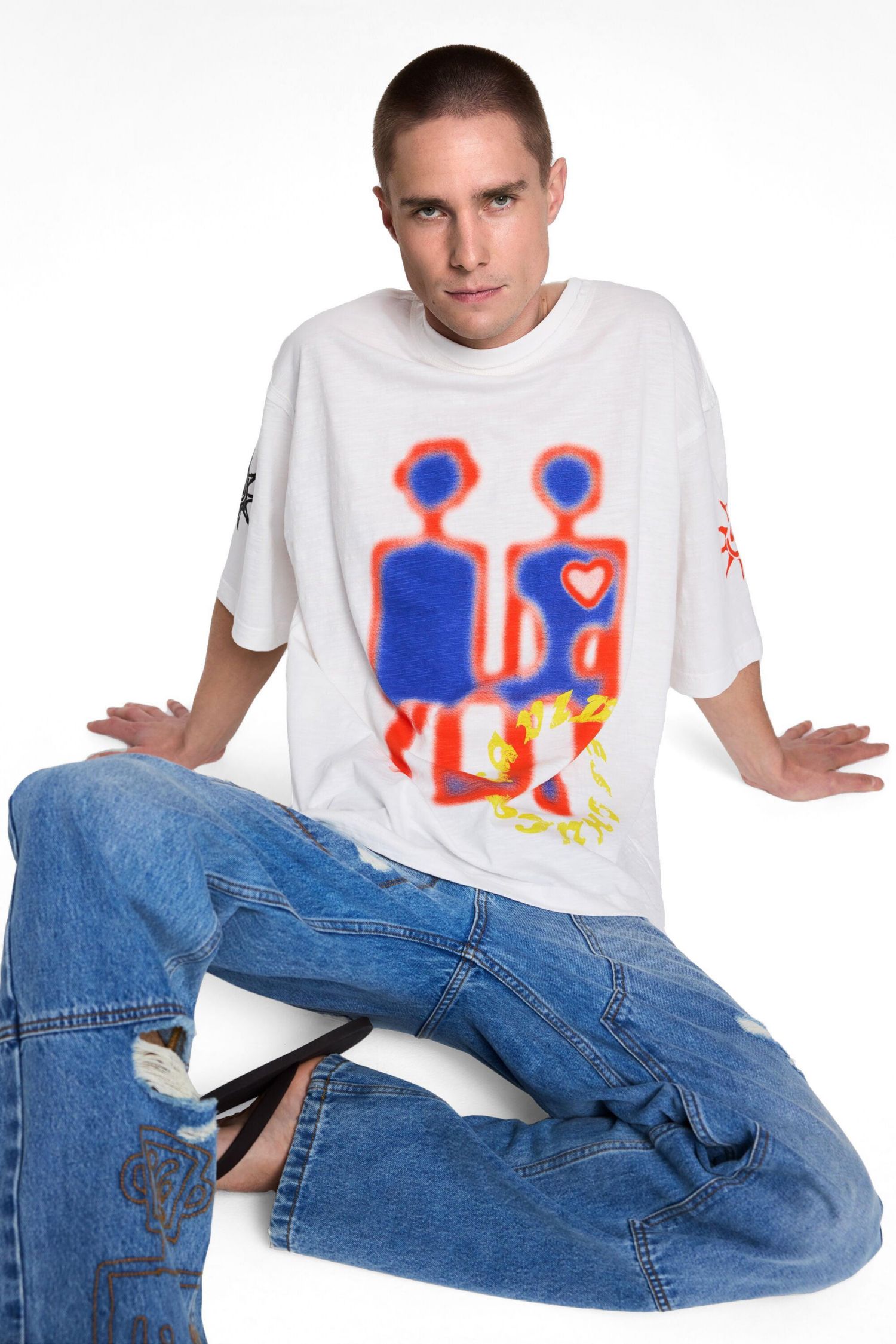 Men's Printed T-shirt with robots