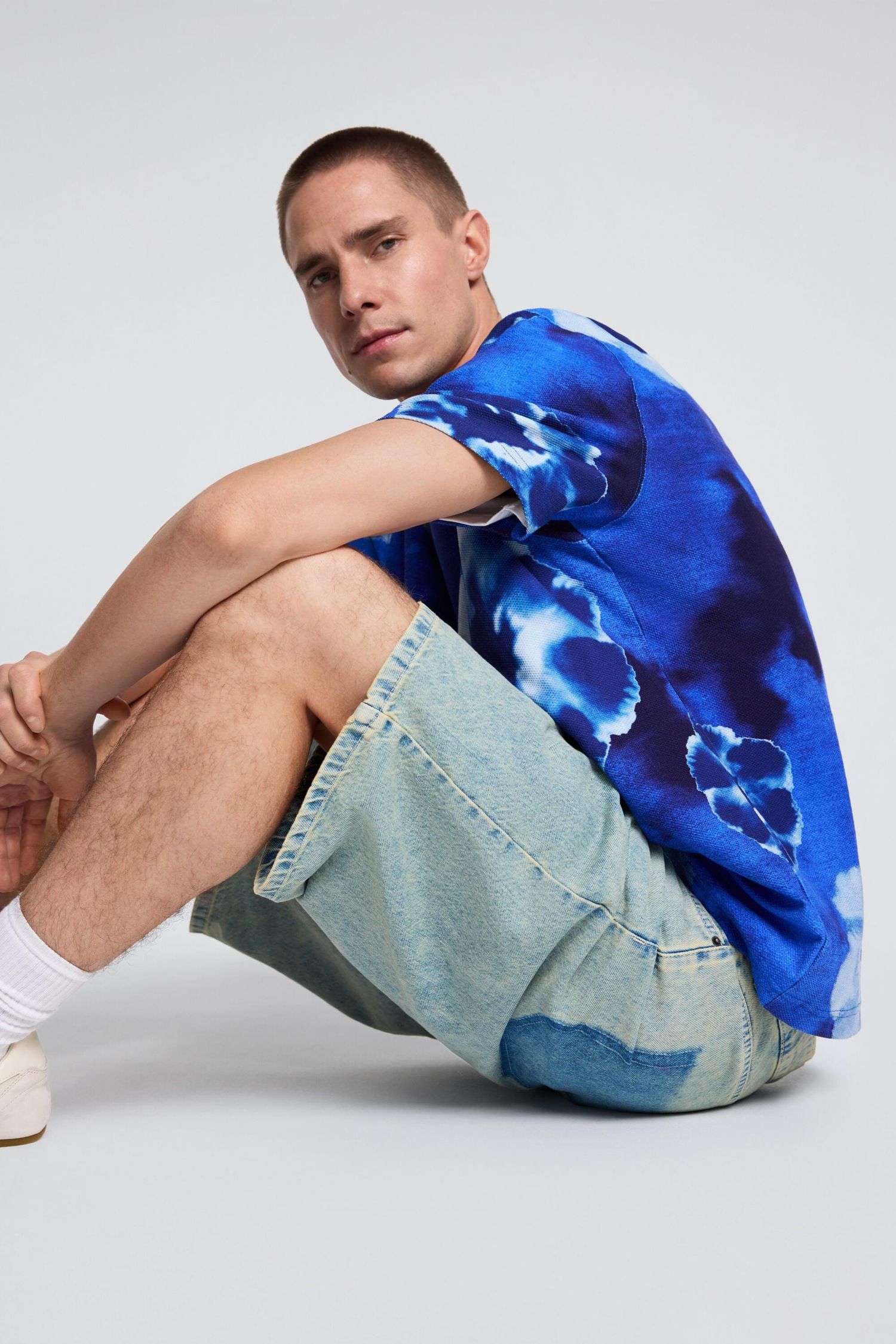 Men's Tie-dye flower T-shirt