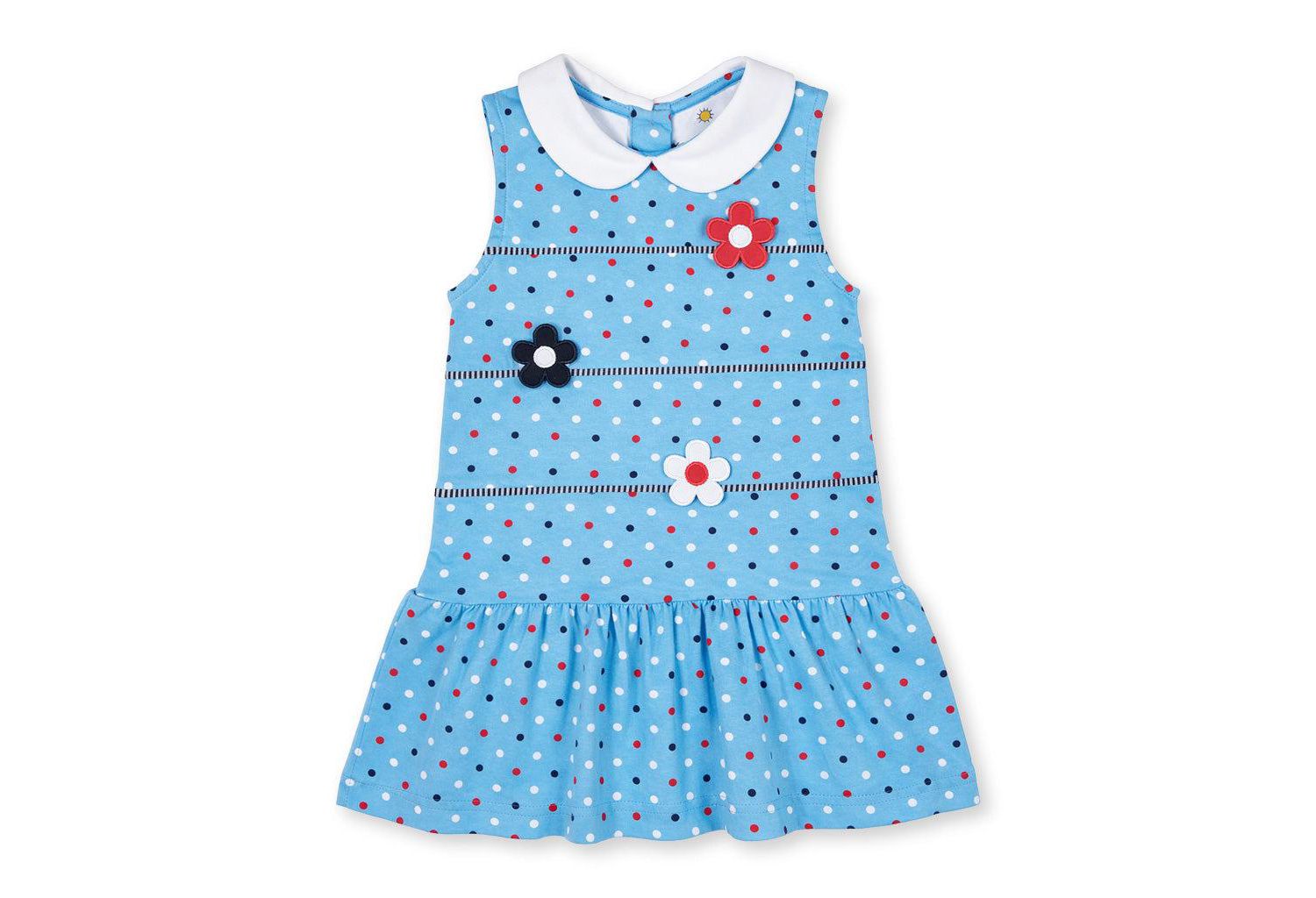 Little Girl Printed Knit Dress With Flowers