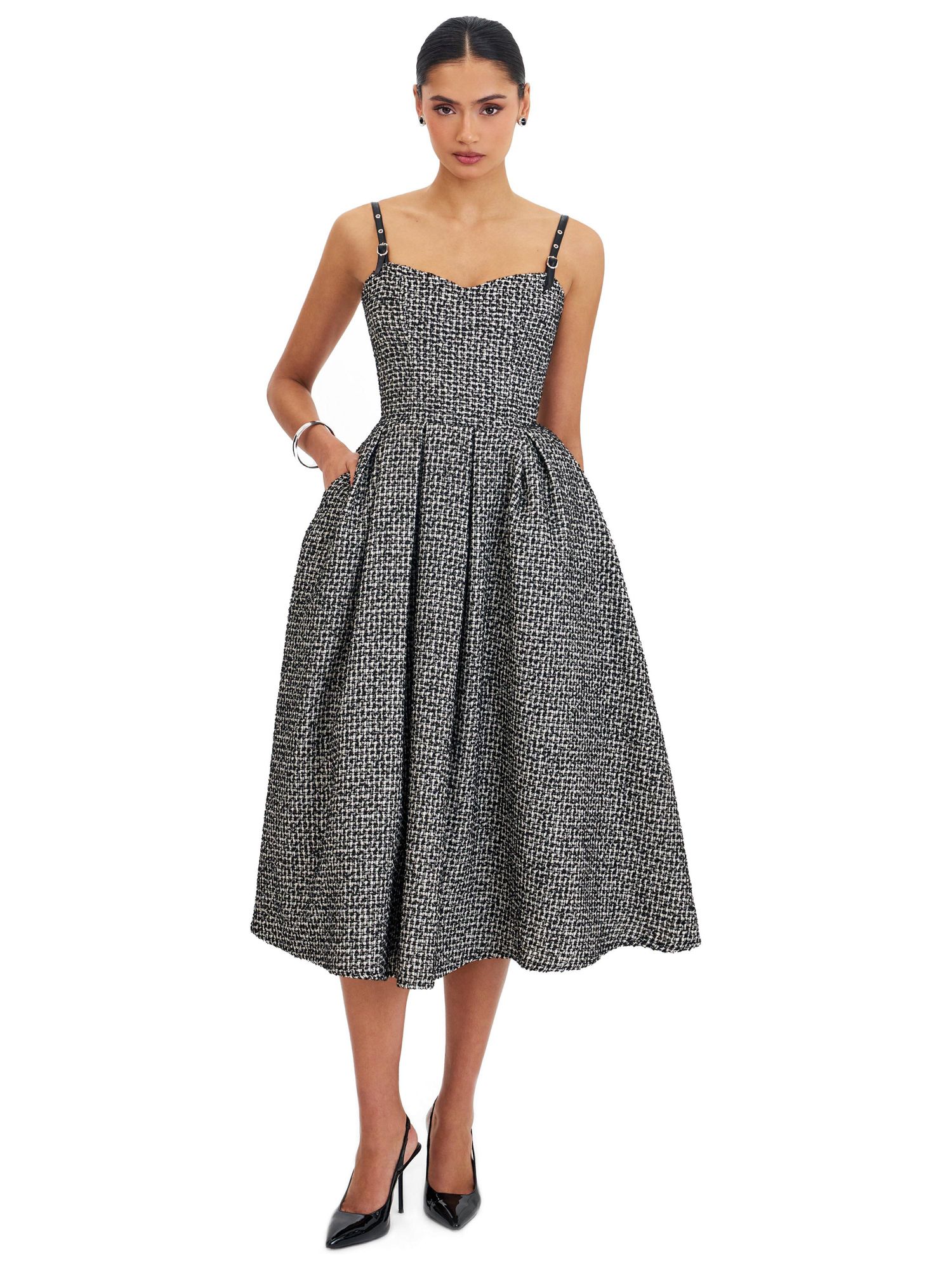 Women's Katalina Tweed Backless Midi Dress