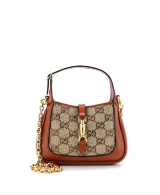 Mini Jackie 1961 Chain Hobo Crystal Embellished GG Canvas