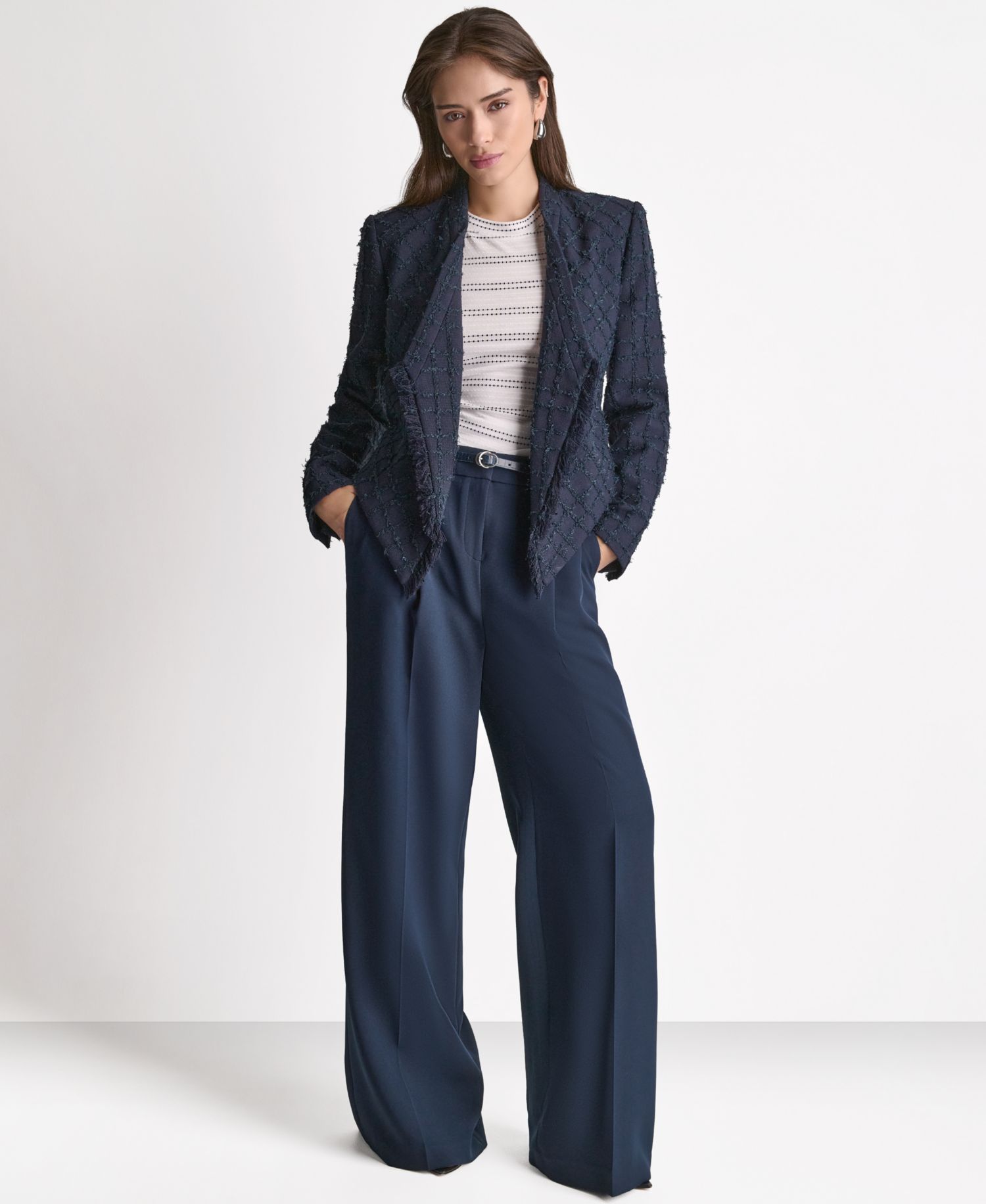 Women's Open-Front Stand Collar Jacket