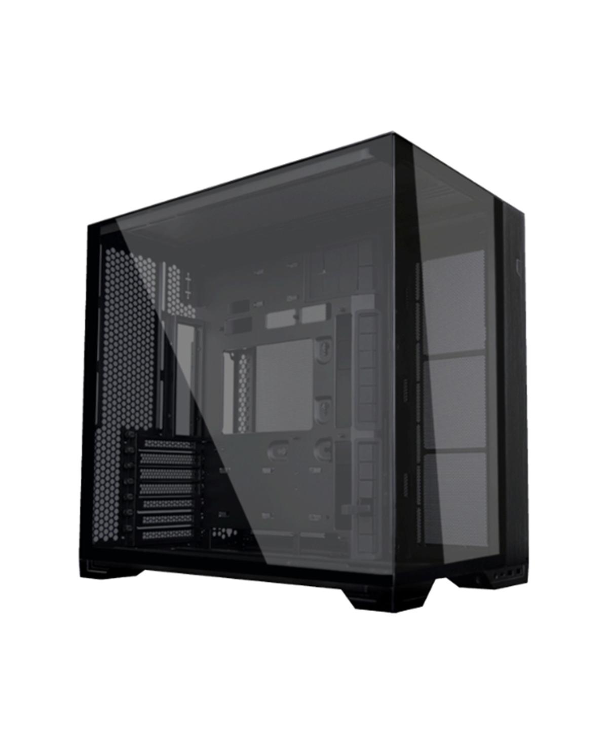 Lian-li O11 Vision Compact Hidden Aio Tube Design Tempered Glass Atx Mid Tower Computer Case Compatible with Back-Connect Atx Motherboards - Black