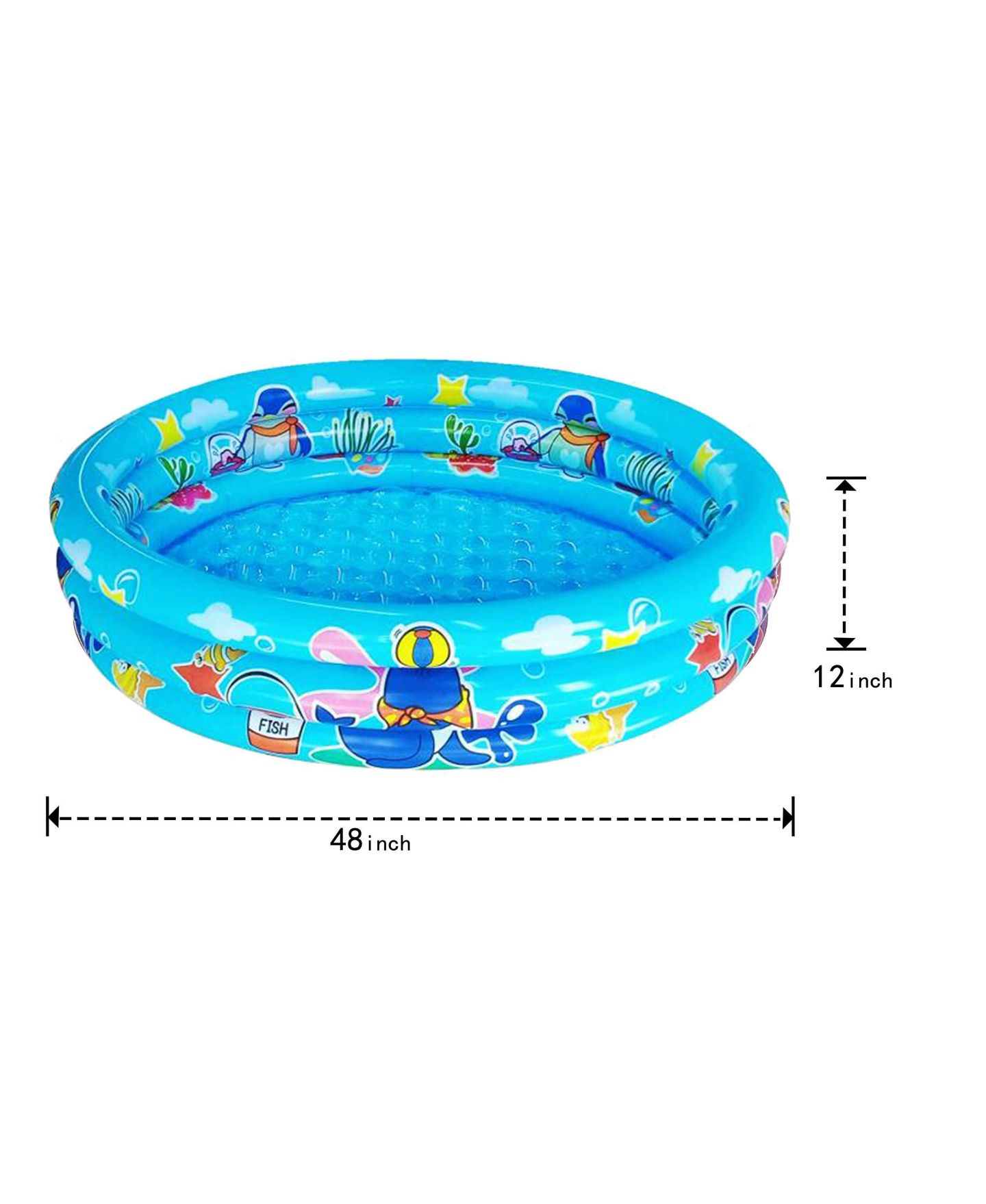Детские игрушки GNUADZ 3 Rings 48" Inflatable Vinyl Ball Pit Pool, Ages 3+, цвет: Синий — фото 3