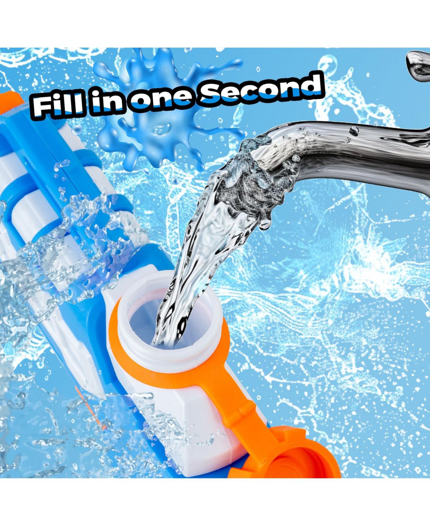 Детские игрушки GNUADZ Long-Range Water Squirt Gun, 4-Pack, Ages 3+, цвет: Красный синий зелёный — фото 3