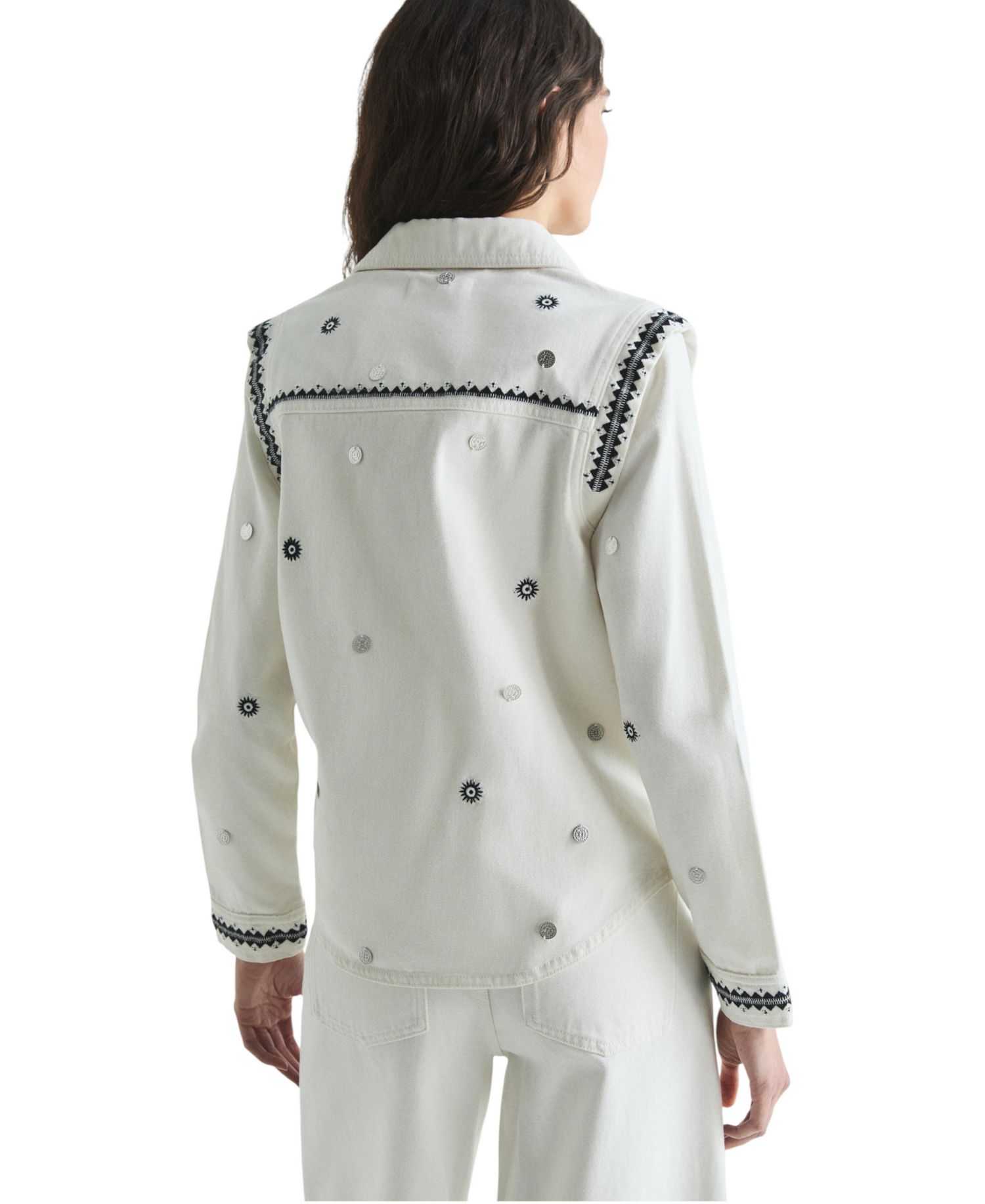 Women's Ethnic Denim Print Shirt