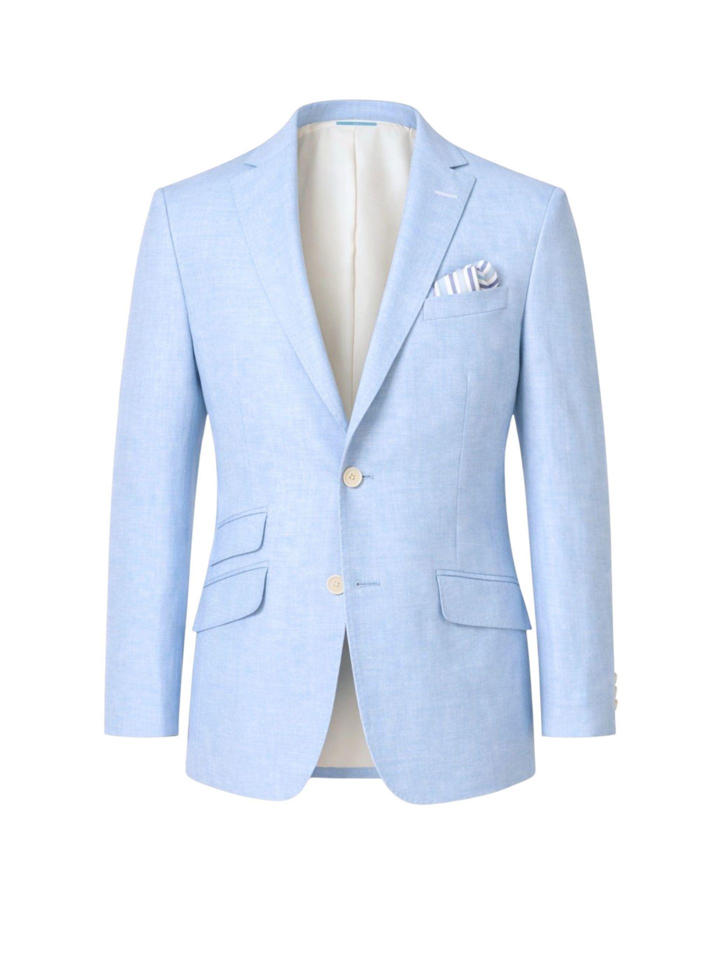 Мужской пиджак Koy Clothing Tailored Linen Blend Blazer, цвет: Светлый синий — фото 6