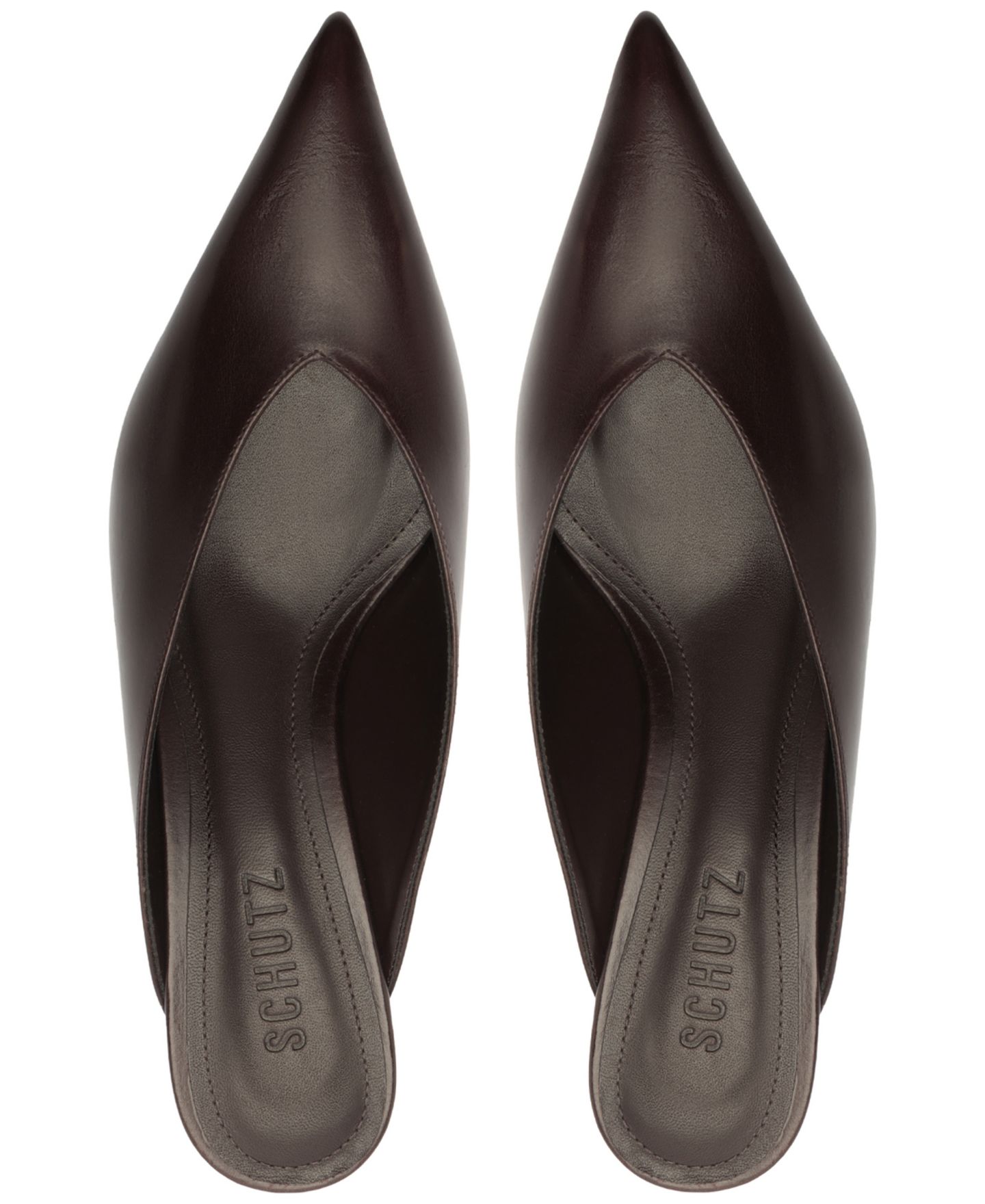 Женские сабо Schutz Loren Mid Mule Pumps, цвет: Тёмный коричневый — фото 7