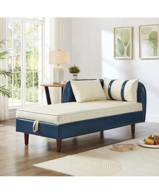 65" Storage Chaise Lounge Sofa