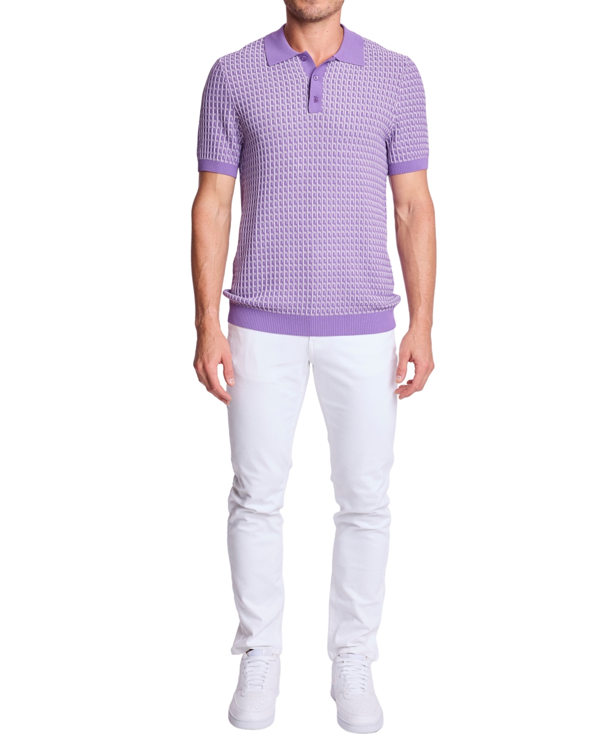 Paisley & Gray Men's 3-Button Slim-Fit Polo Shirt