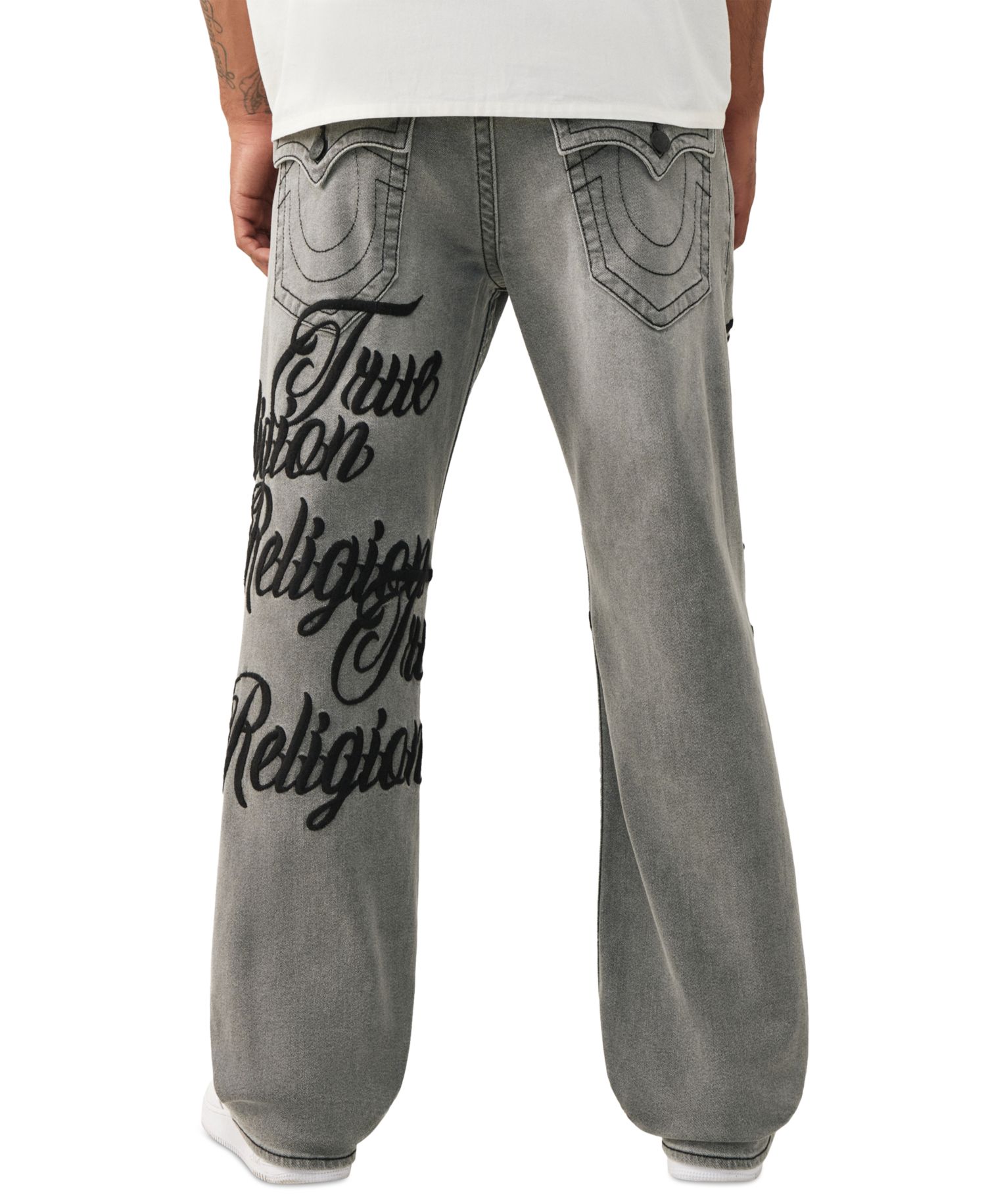 Men's Billy Bootcut Embroidered Leg Flap Jeans