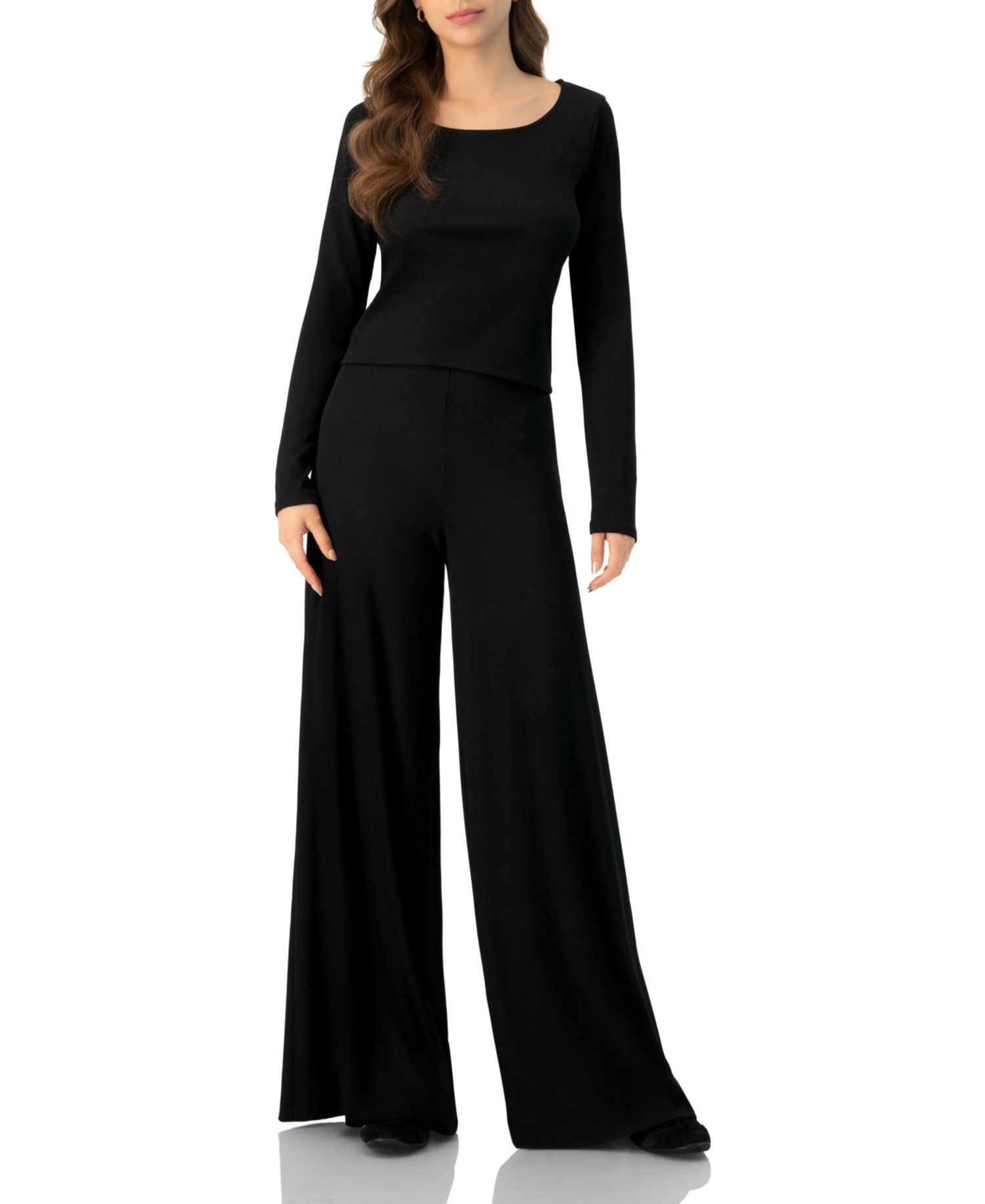 Women's Ribbed Long Sleeve Crop Top