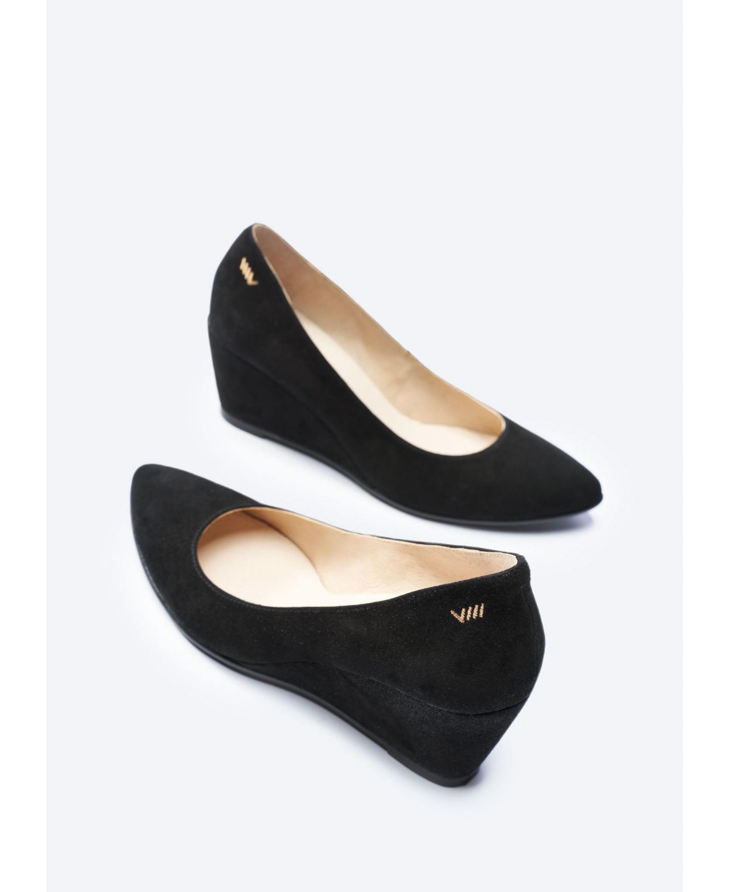 Женские сандалии VISCATA Verona Suede Wedges, цвет: Чёрный — фото 3