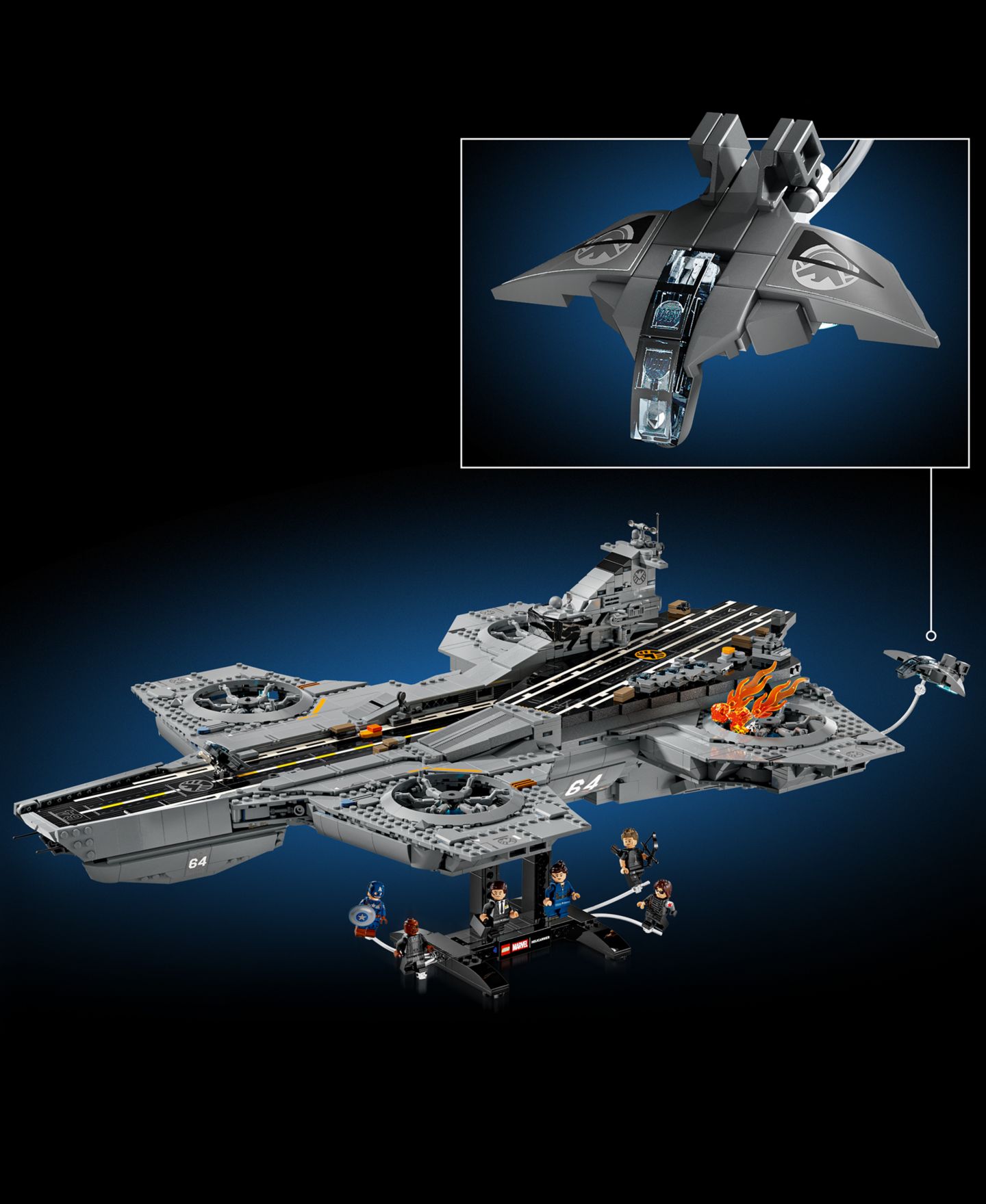 Детский конструктор LEGO® Marvel S.H.I.E.L.D. Helicarrier 76354 3,057-Piece Building Set, Ages 18+ — фото 2