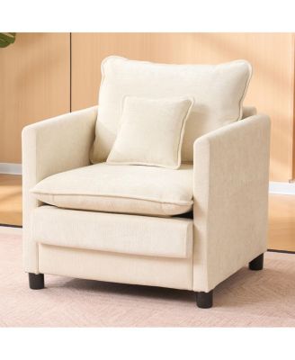 Padded Armchair with 3-Pillow Comfort Set