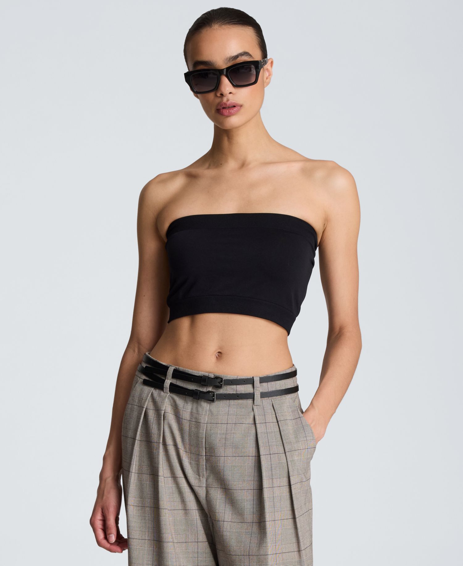 Women's Wide-Leg Double Belt Pants