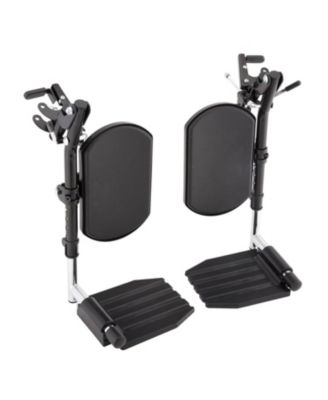 Invacare Wheelchair Elevating Legrests with Composite Footplates and Non Padded Calf Support - Black